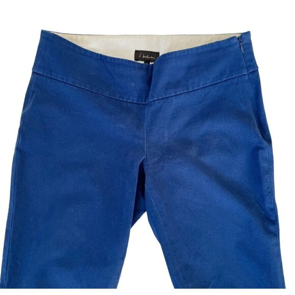 T. Babaton Women's Sz 6 Blue Flat Front Side Zip Cropped Pants - Picture 3 of 9